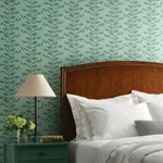 York Wallcoverings Climbing Vine Soft Teal Wallpaper - SKU RF7421