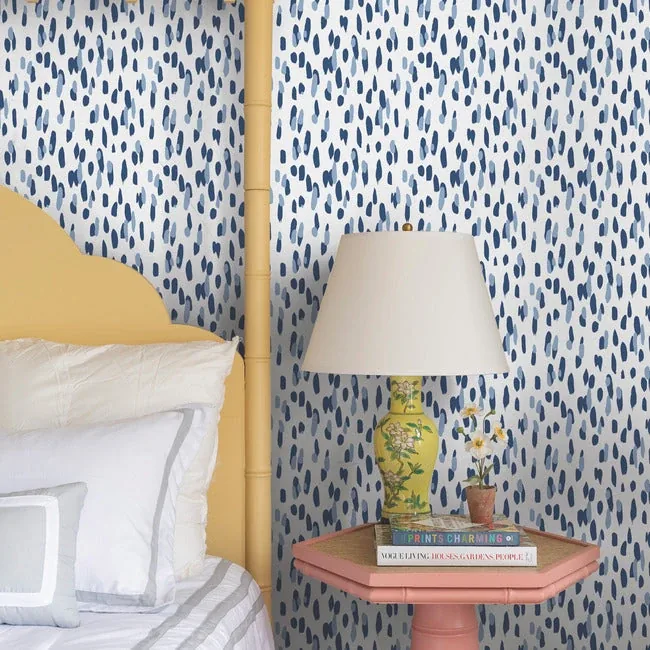 York Wallcoverings Club House Navy Blue Peel & Stick Wallpaper - SKU PSW1394RL