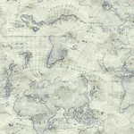 York Wallcoverings Coastal Map Blue & Beige Peel & Stick Wallpaper - SKU PSW1132RL