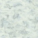 York Wallcoverings Coastal Map Blue & Grey Peel & Stick Wallpaper - SKU PSW1131RL