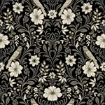 York Wallcoverings Colette Black Wallpaper - SKU MF4742