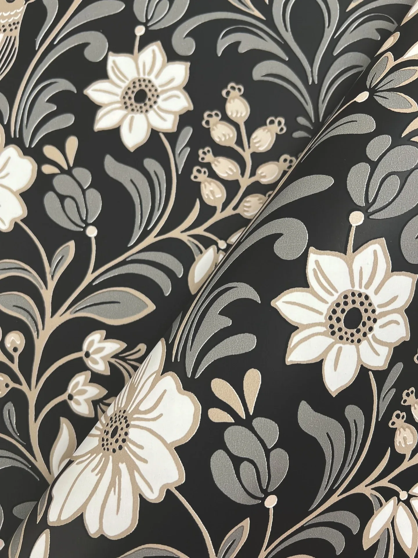 York Wallcoverings Colette Black Wallpaper - SKU MF4742
