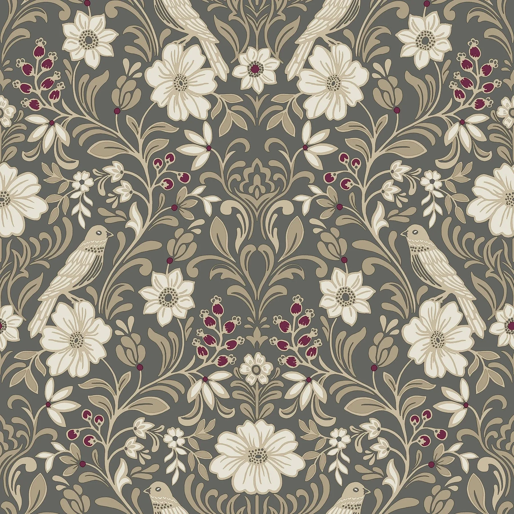 MF4743 | Colette Charcoal Wallpaper