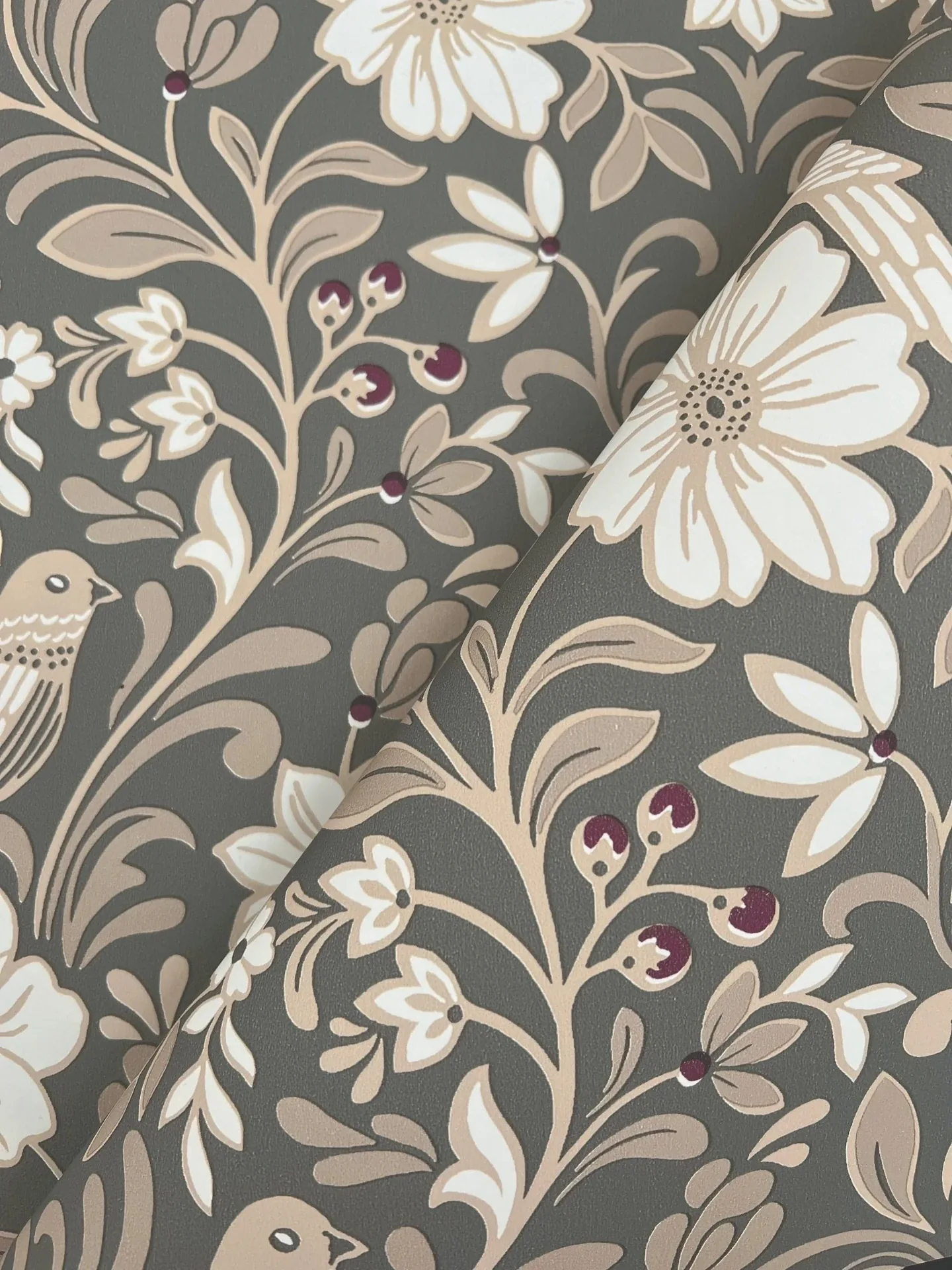 York Wallcoverings Colette Charcoal Wallpaper - SKU MF4743
