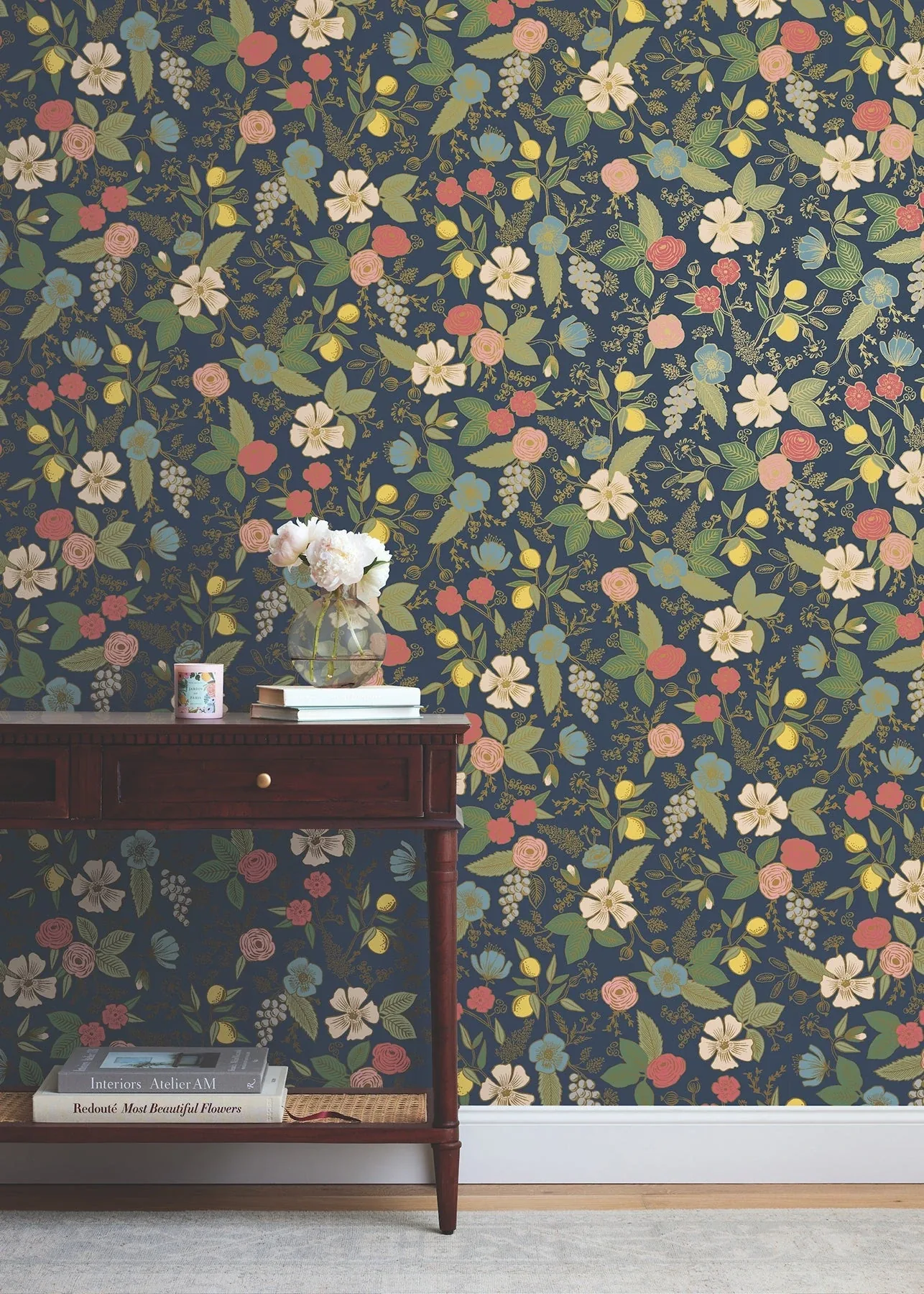 York Wallcoverings Colette Navy Peel & Stick Wallpaper - SKU PSW1534RL