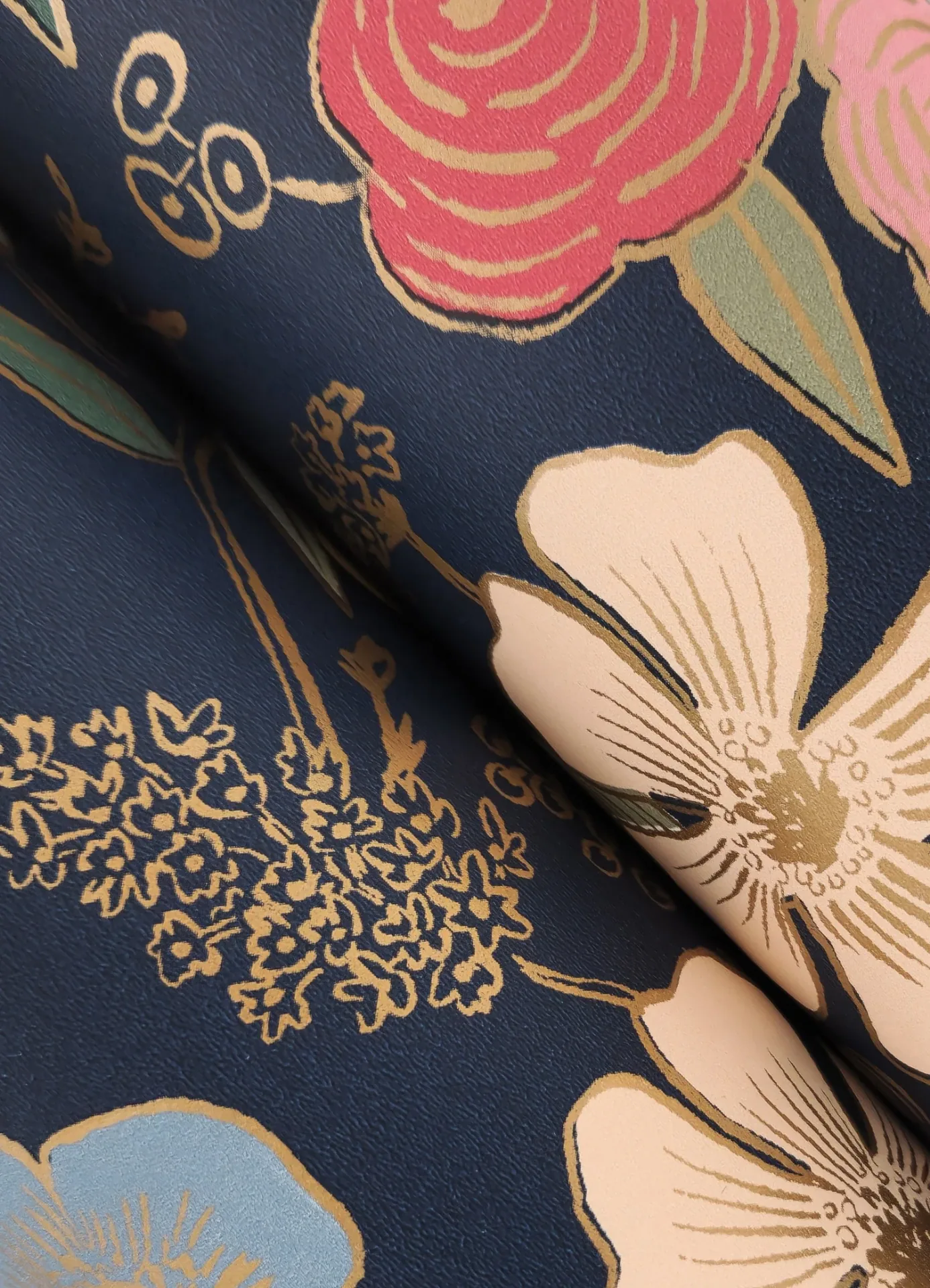York Wallcoverings Colette Navy Peel & Stick Wallpaper - SKU PSW1534RL