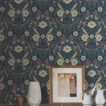 York Wallcoverings Colette Navy Wallpaper - SKU MF4745