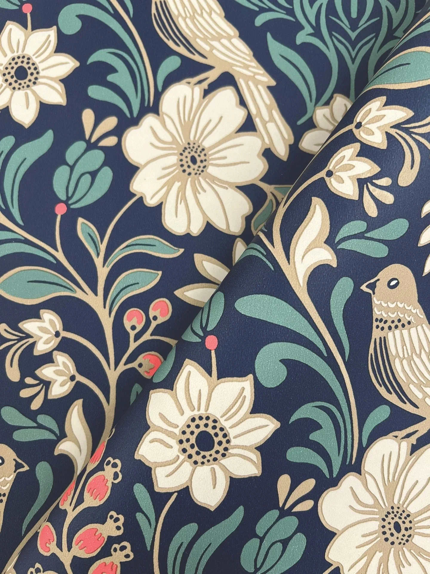 York Wallcoverings Colette Navy Wallpaper - SKU MF4745