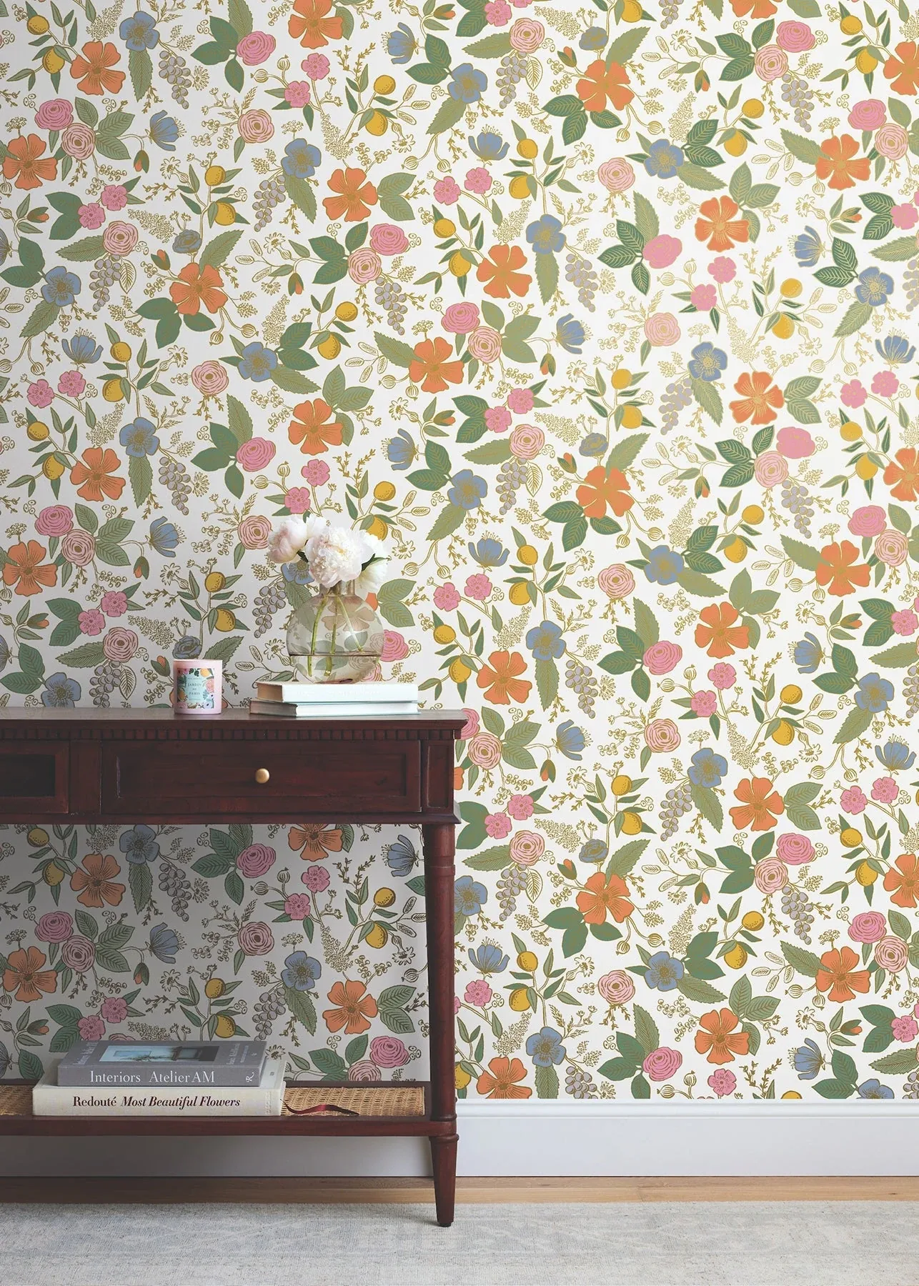 York Wallcoverings Colette Rose Multicolor Peel & Stick Wallpaper - SKU PSW1533RL