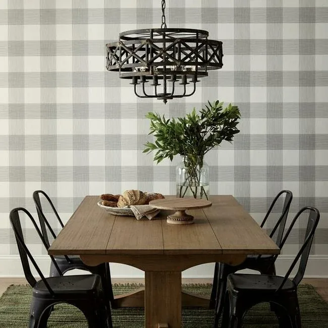 York Wallcoverings Common Thread Black & White Wallpaper - SKU ME1520