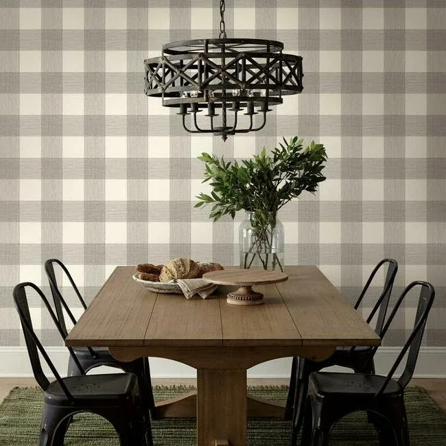 York Wallcoverings Common Thread Cream & Black Wallpaper - SKU ME1523