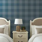 York Wallcoverings Common Thread Navy & White Wallpaper - SKU ME1522