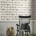 York Wallcoverings Cool Cats Multi White Peel & Stick Wallpaper - SKU PSW1463RL