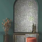 York Wallcoverings Coral Leaves Blue & Green Wallpaper - SKU RT7803