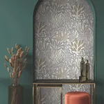 York Wallcoverings Coral Leaves Taupe & Black Wallpaper - SKU RT7802