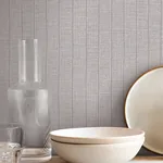 York Wallcoverings Cording Stripe Dove Grey Wallpaper - SKU SI26127