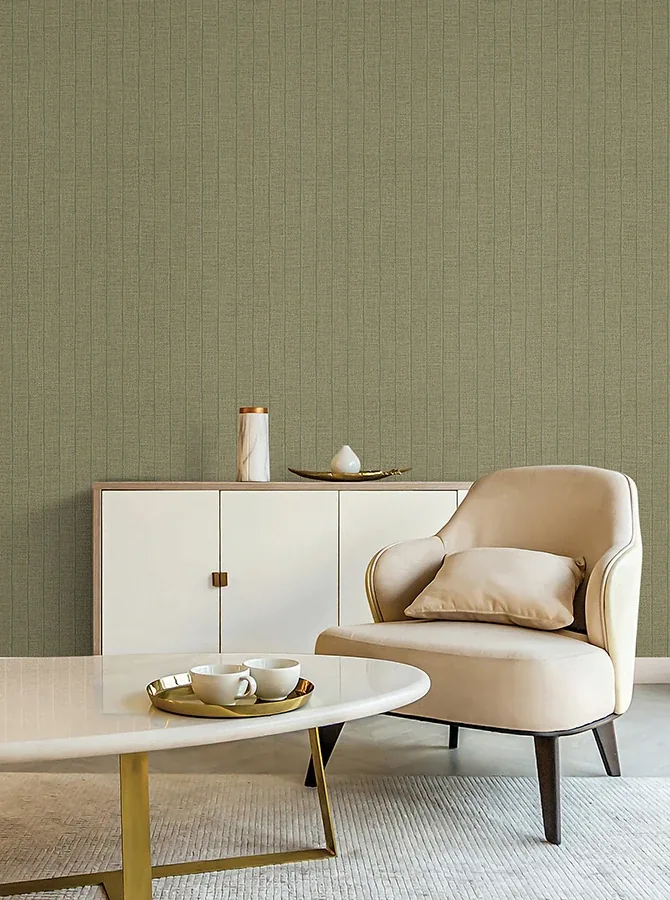 York Wallcoverings Cording Stripe Moss Wallpaper - SKU SI26123