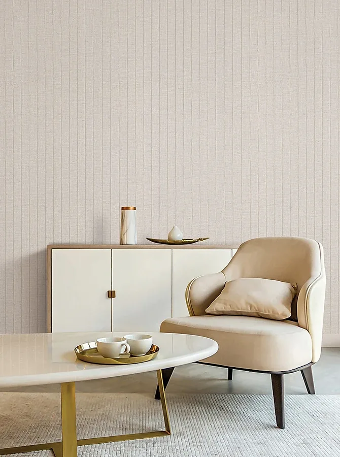 York Wallcoverings Cording Stripe Pearl Wallpaper - SKU SI26121