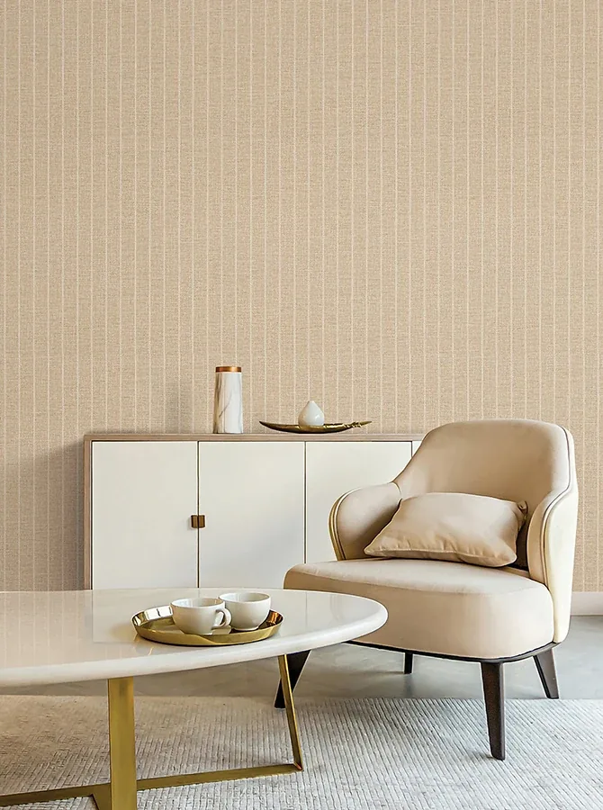 York Wallcoverings Cording Stripe Sienna Wallpaper - SKU SI26122