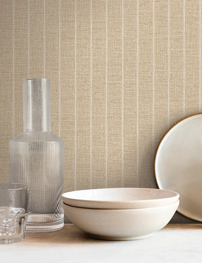 York Wallcoverings Cording Stripe Sienna Wallpaper - SKU SI26122