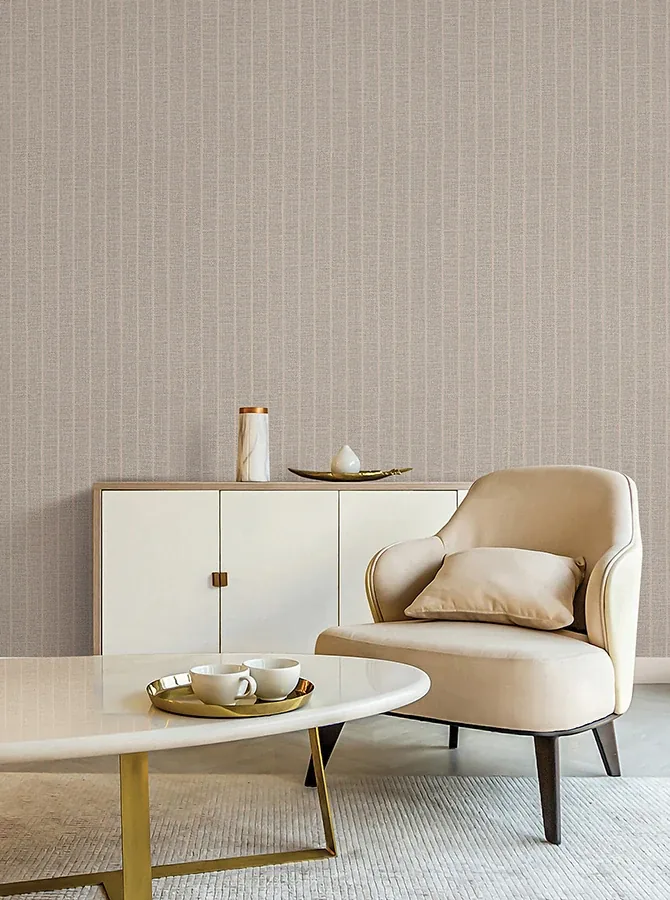 York Wallcoverings Cording Stripe Smoke Wallpaper - SKU SI26124