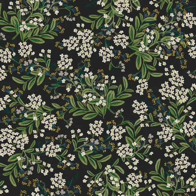 RP7384 | Cornflower Black & Green Wallpaper