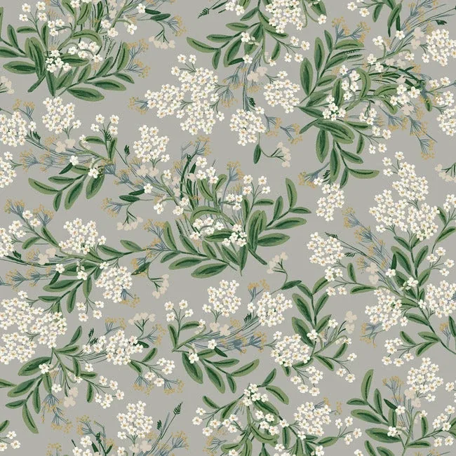 RP7383 | Cornflower Grey & Green Wallpaper