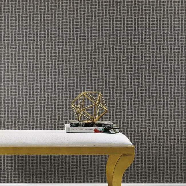 York Wallcoverings Cottage Basket Black Wallpaper - SKU TL1901
