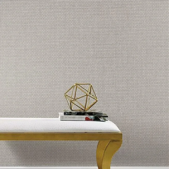 York Wallcoverings Cottage Basket Grey Wallpaper - SKU TL1905