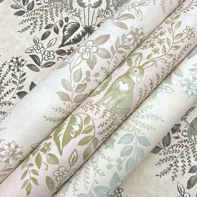 York Wallcoverings Cottontail Toile Pink & Chartreuse Peel & Stick Wallpaper - SKU PSW1432RL