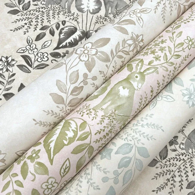 York Wallcoverings Cottontail Toile Pink & Chartreuse Peel & Stick Wallpaper - SKU PSW1432RL