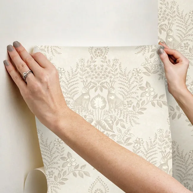 York Wallcoverings Cottontail Toile Wicker Peel & Stick Wallpaper - SKU PSW1434RL