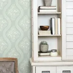 York Wallcoverings Coverlet White & Blue Wallpaper - SKU MH1598