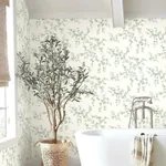 York Wallcoverings Creeping Fig Vine Sage Wallpaper - SKU FH4037