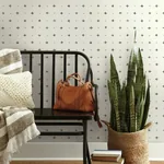 York Wallcoverings Cross Stitch Black Wallpaper - SKU MK1100