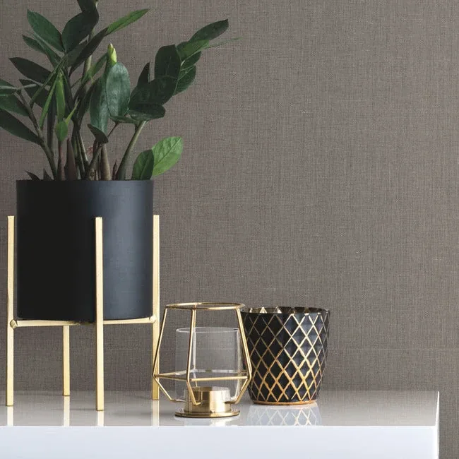 York Wallcoverings Crosshatch String Black & Grey Wallpaper - SKU VG4412