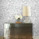 York Wallcoverings Cubist Cityscape Black Peel & Stick Wallpaper - SKU PSW1047RL