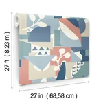 York Wallcoverings Cut Outs Blue Wallpaper | Wallpaper Twins York Wallcoverings Cut Outs Blue Wallpaper - SKU OI0674