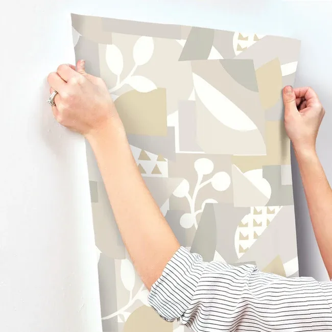 York Wallcoverings Cut Outs Neutral Wallpaper - SKU OI0672