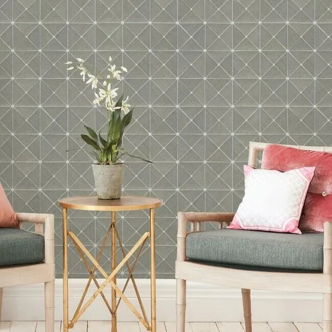 York Wallcoverings Dazzling Diamond Sisal Grasscloth Grey Wallpaper | Wallpaper Twins York Wallcoverings Dazzling Diamond Sisal Grasscloth Grey Wallpaper - SKU GM7506