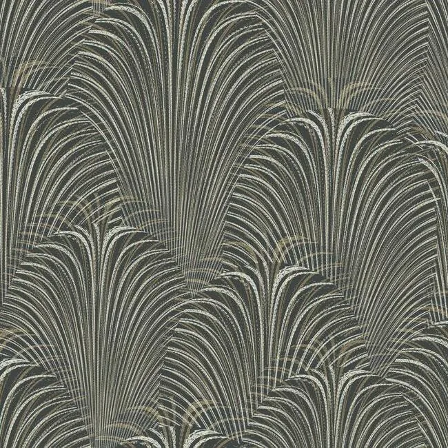 York Wallcoverings Deco Fountain Black Wallpaper - SKU OL2768