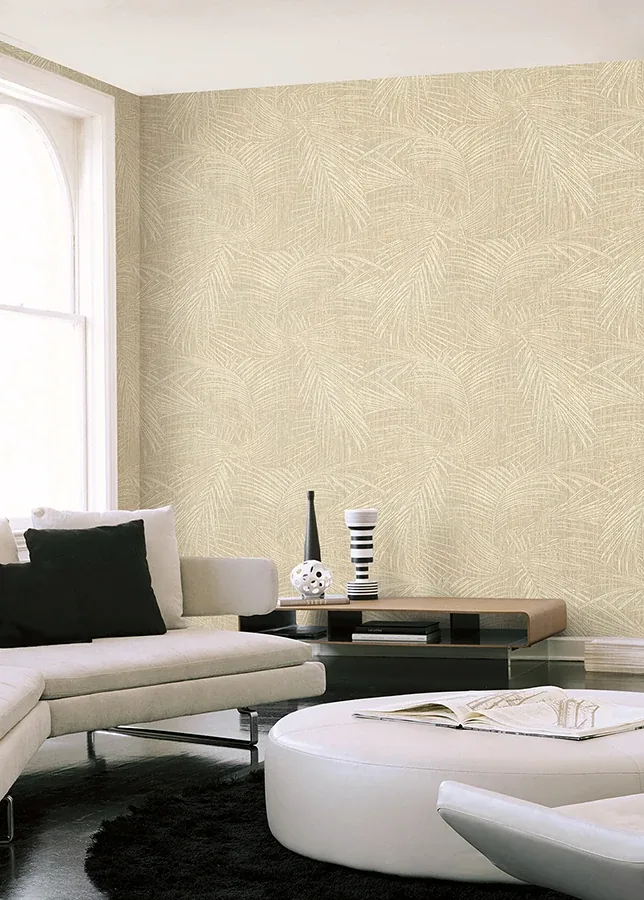York Wallcoverings Della Palm Wheat Wallpaper | Wallpaper Twins York Wallcoverings Della Palm Wheat Wallpaper - SKU SI50614