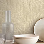 York Wallcoverings Della Palm Wheat Wallpaper | Wallpaper Twins York Wallcoverings Della Palm Wheat Wallpaper - SKU SI50614