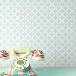 York Wallcoverings Diamond Gate Blue & White Wallpaper - SKU GR6005