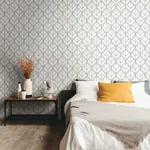 York Wallcoverings Diamond Shadow White Wallpaper | Wallpaper Twins York Wallcoverings Diamond Shadow White Wallpaper - SKU GM7552