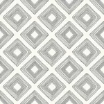 York Wallcoverings Diamond Sketch Black & White Wallpaper - SKU ME1579