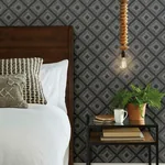 York Wallcoverings Diamond Sketch White & Black Wallpaper | Wallpaper Twins York Wallcoverings Diamond Sketch White & Black Wallpaper - SKU ME1576