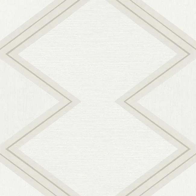 York Wallcoverings Diamond Twist White & Cream Wallpaper - SKU BW3821