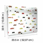 York Wallcoverings Disney & Pixar Cars Racing Spot White Wallpaper | Wallpaper Twins York Wallcoverings Disney & Pixar Cars Racing Spot White Wallpaper - SKU DI0921