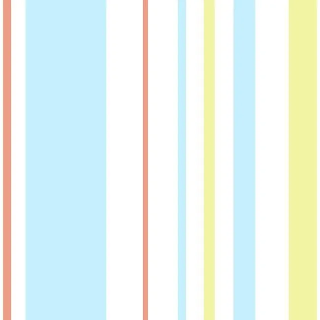 York Wallcoverings Disney & Pixar Toy Story 4 Owens Stripe Blue & Orange Wallpaper - SKU DI0909